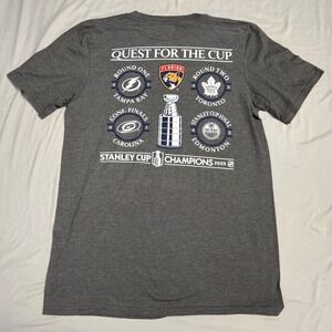 Florida Panthers Stanley Cup Champions 2025 Quest for the Cup NHL T Shirt Grey S